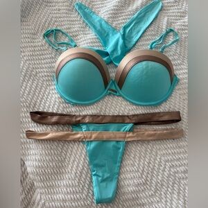 Beach Bunny Teal bathing suit